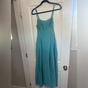 Light blue floor length dress